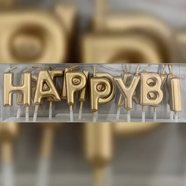pic of Happy Brithday Candles Gold